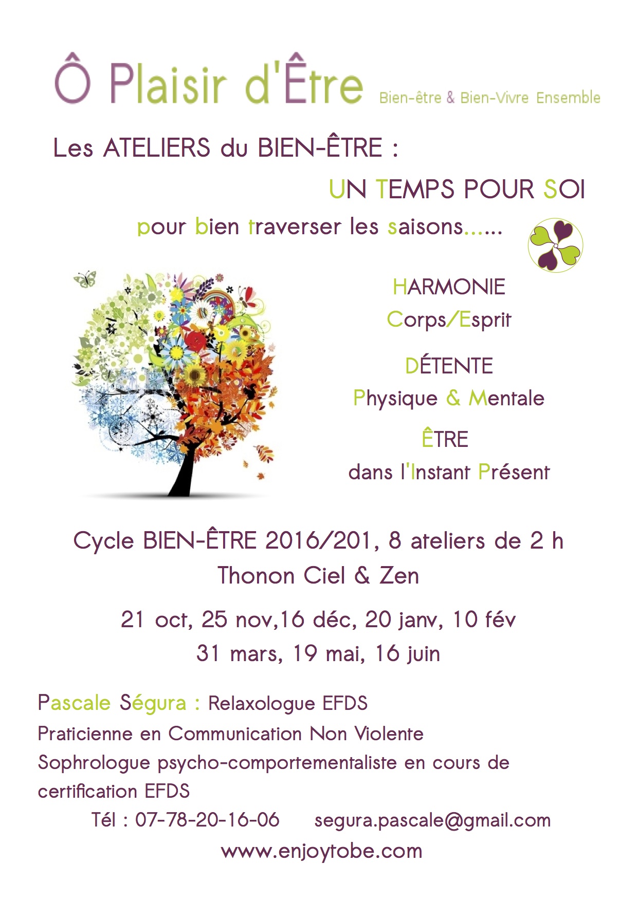 Affiche Bien être CielZen Pascale