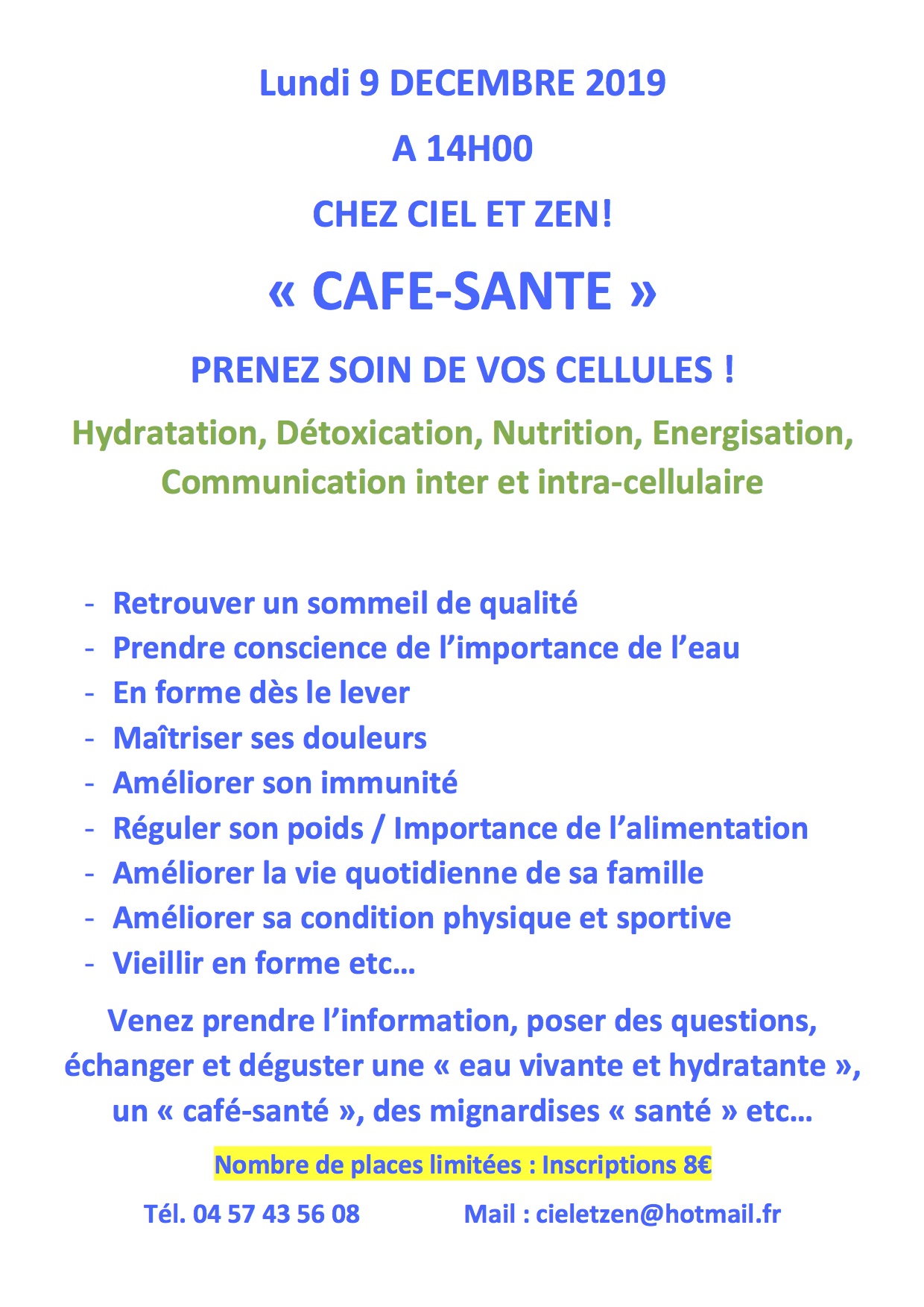 Affiche atelier Cafe sante Cieletzen Thonon 1