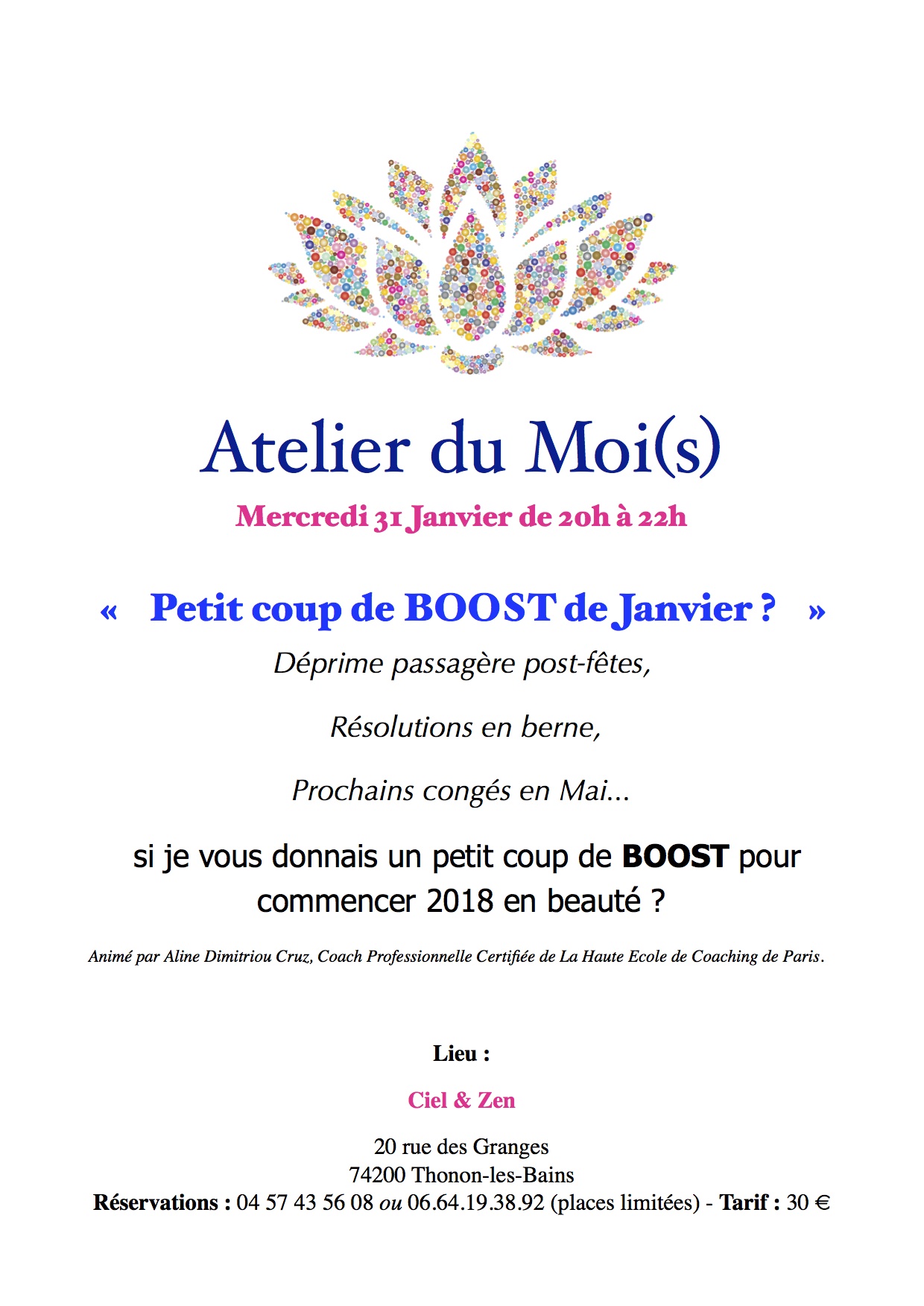 Atelier Petit coup de Boost