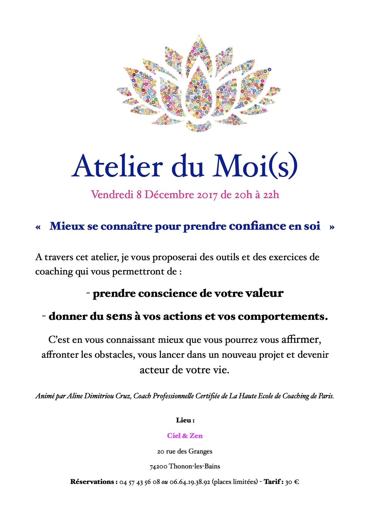 Atelier du Mois bleu 