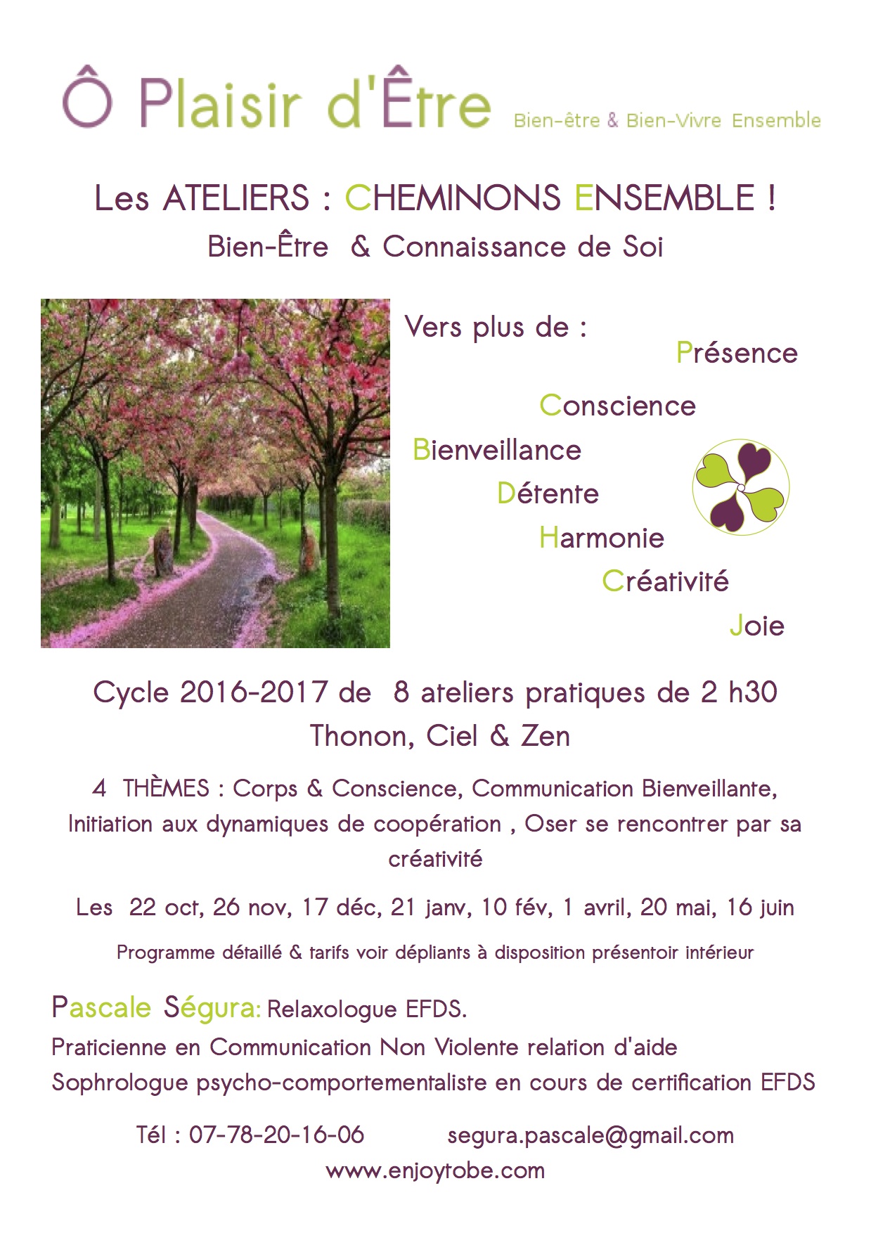 Pascale Affiche Cheminons ensemble Ciel Zen