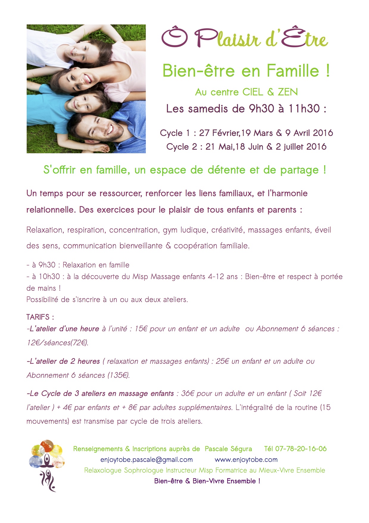 Ateliers parents enfants Ciel Zen