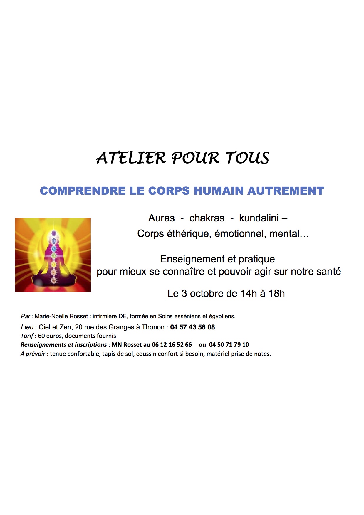 Marie Noëlle affiche corps subtils
